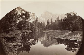 CARLETON E. WATKINS (1829-1916) Four dome-topped views of Yosemite (2) and Calaveras Big Trees (2), California. 1878-81.